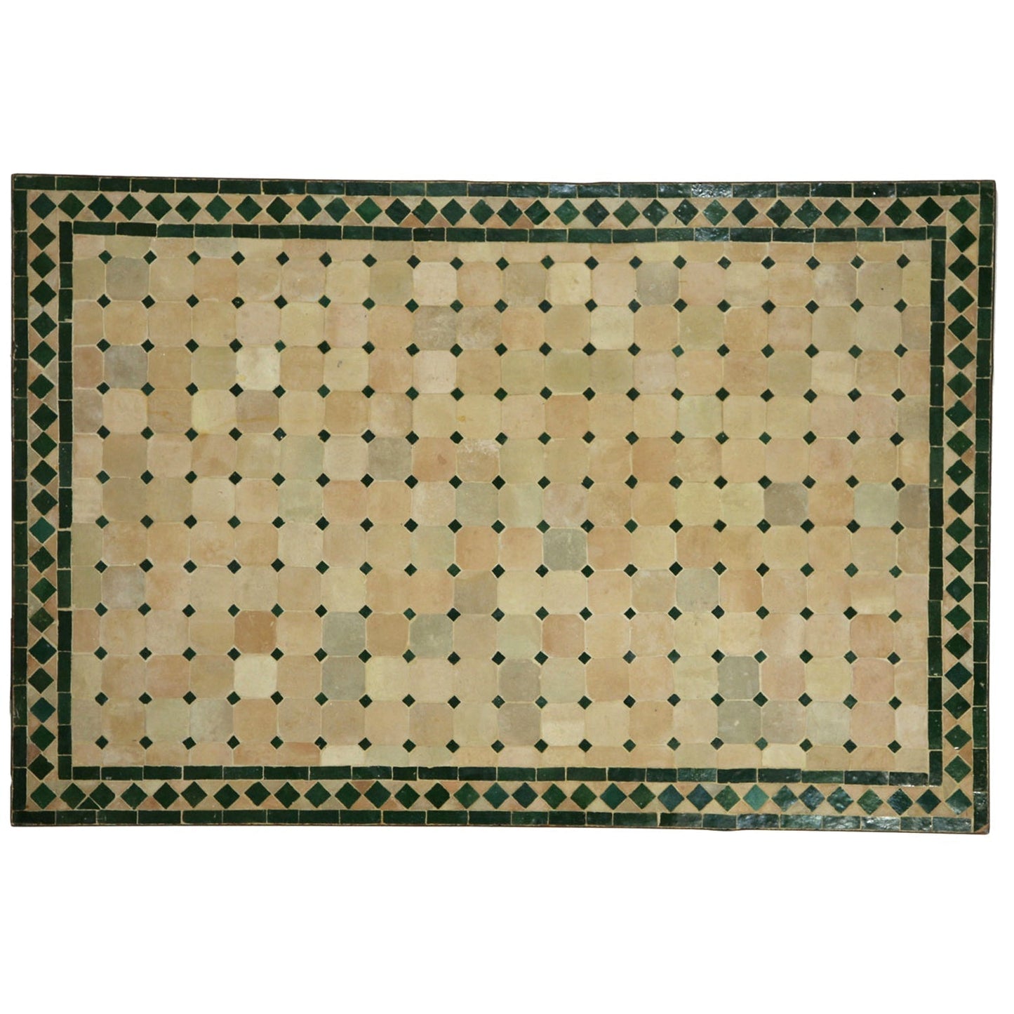 Mosaic Dining Table 120x80 Green/Diamond