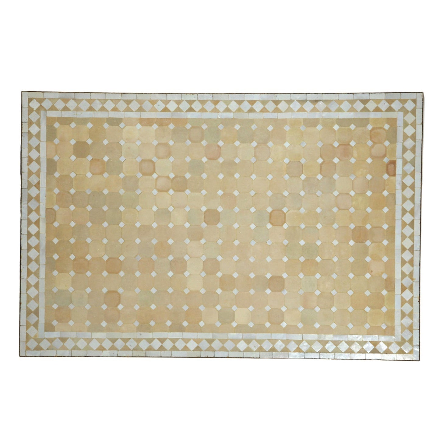 Mosaic Dining Table 120x80 White/Diamond