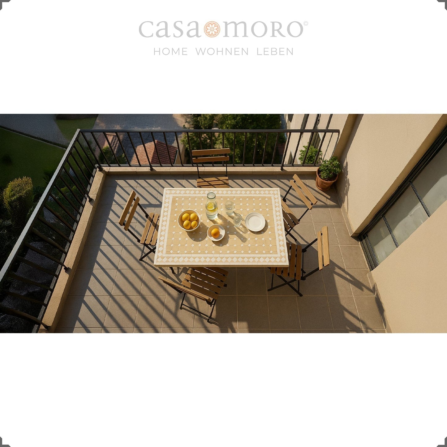 Mosaic Dining Table 120x80 White/Diamond