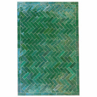 Mosaic dining table 120x80 green glazed