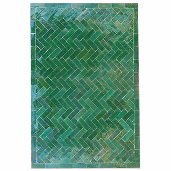 compare product Mosaic dining table 120x80 green glazed