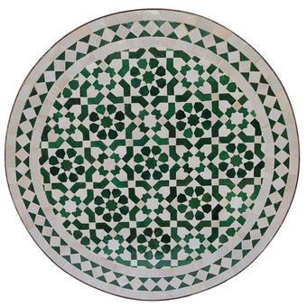 compare product Mosaic table D60 green white glazed