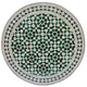 Mosaic table D60 green white glazed