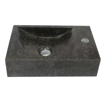 compare product Marble Washbasin Cecilia Black