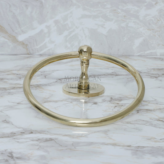 Handmade Brass Towel Ring – Moroccan Wall-Mounted Holder