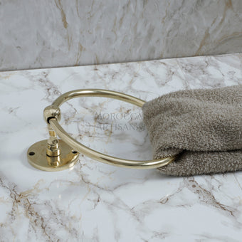 compare product Handmade Brass Towel Ring – Moroccan Wall-Mounted Holder