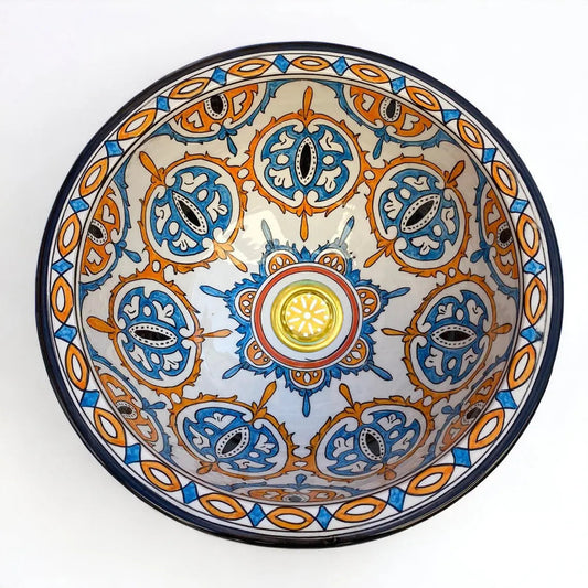 Hand Painted Round Kitchen Sink