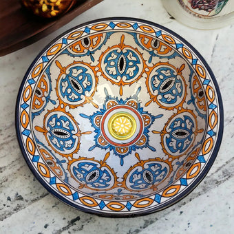 compare product Hand Painted Round Kitchen Sink