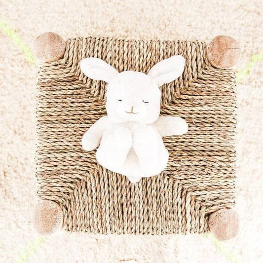 Tabouret marocain pour enfant en bois de citronnier et cordes tressées