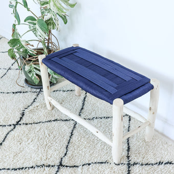 compare product Banc bois marocain et choix du tressage coloré