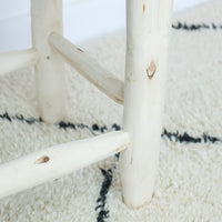 Banc bois marocain et choix du tressage coloré