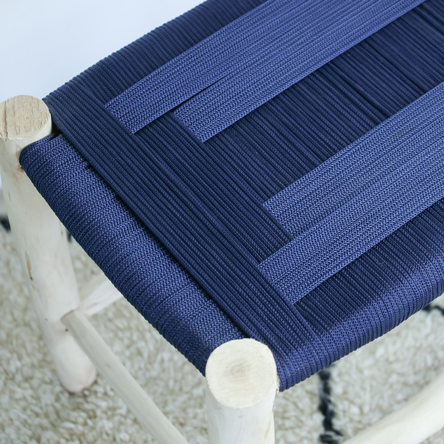 Banc bois marocain et choix du tressage coloré