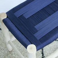 Banc bois marocain et choix du tressage coloré