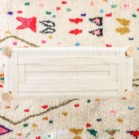 Banc bois marocain et choix du tressage coloré