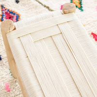 Banc bois marocain et choix du tressage coloré