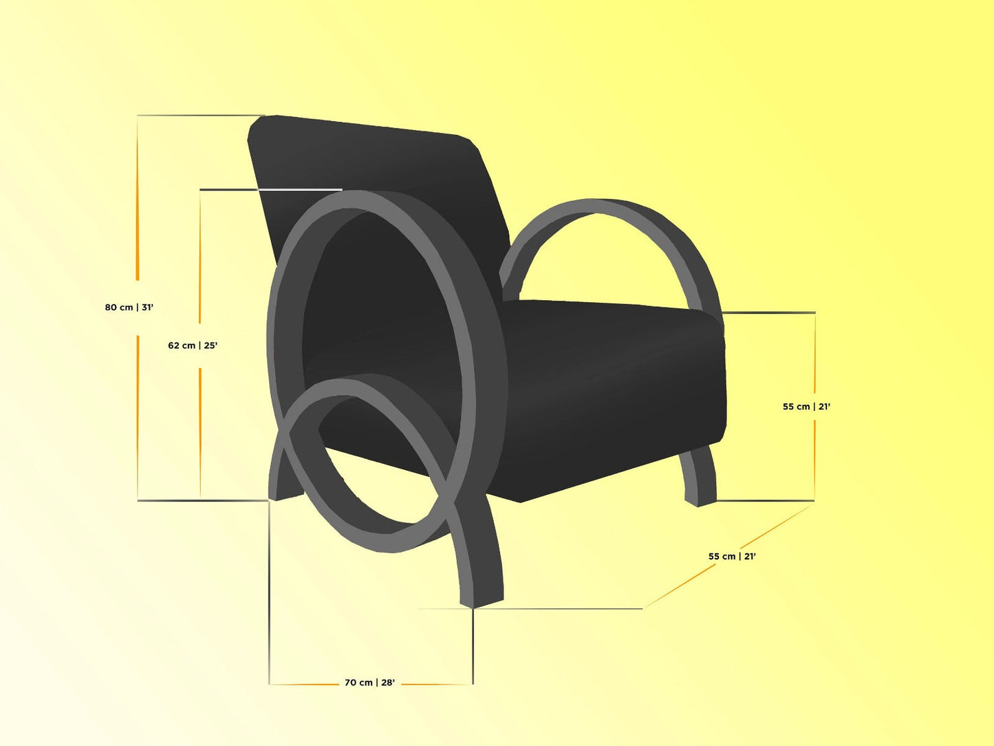 2 set of Moroccan Wool Lounge Chair with Walnut Frame