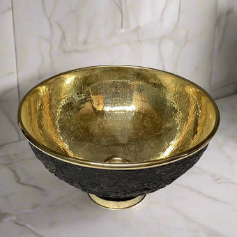 compare product Textured Black Brass Vessel Sink