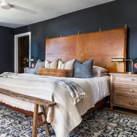 Bed Leather Headboard - Custom Made