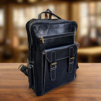 Timlul Leather Buckle Backpack