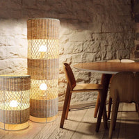 Handcrafted Rattan Floor Lampshade - Natural Lighting for Cozy & Stylish Interiors