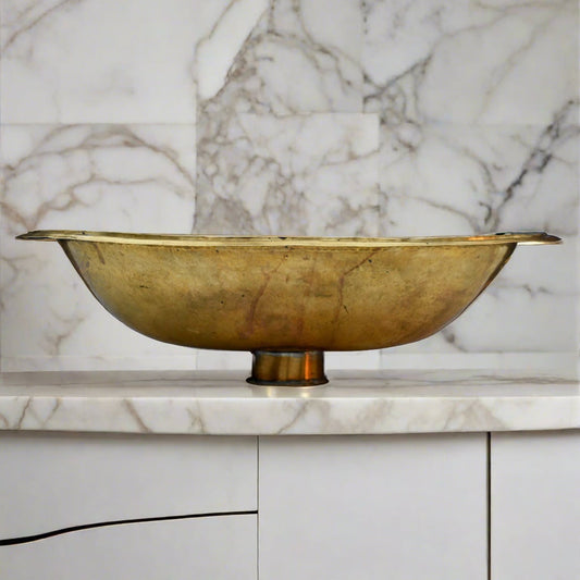 Brass Basin with Resin & Bone Inlay