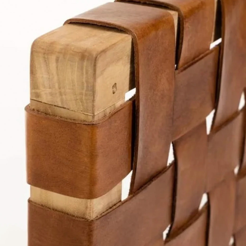 Woven Leather Headboard - Custom Made