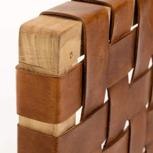 Woven Leather Headboard - Custom Made