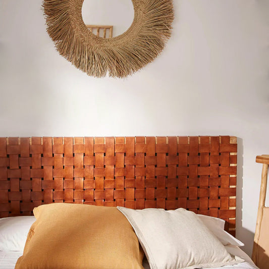 Woven Leather Headboard - Custom Made