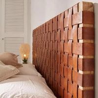 Woven Leather Headboard - Custom Made