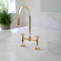 Two Handle Bridge Kitchen Faucet