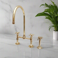 Two Handle Bridge Kitchen Faucet