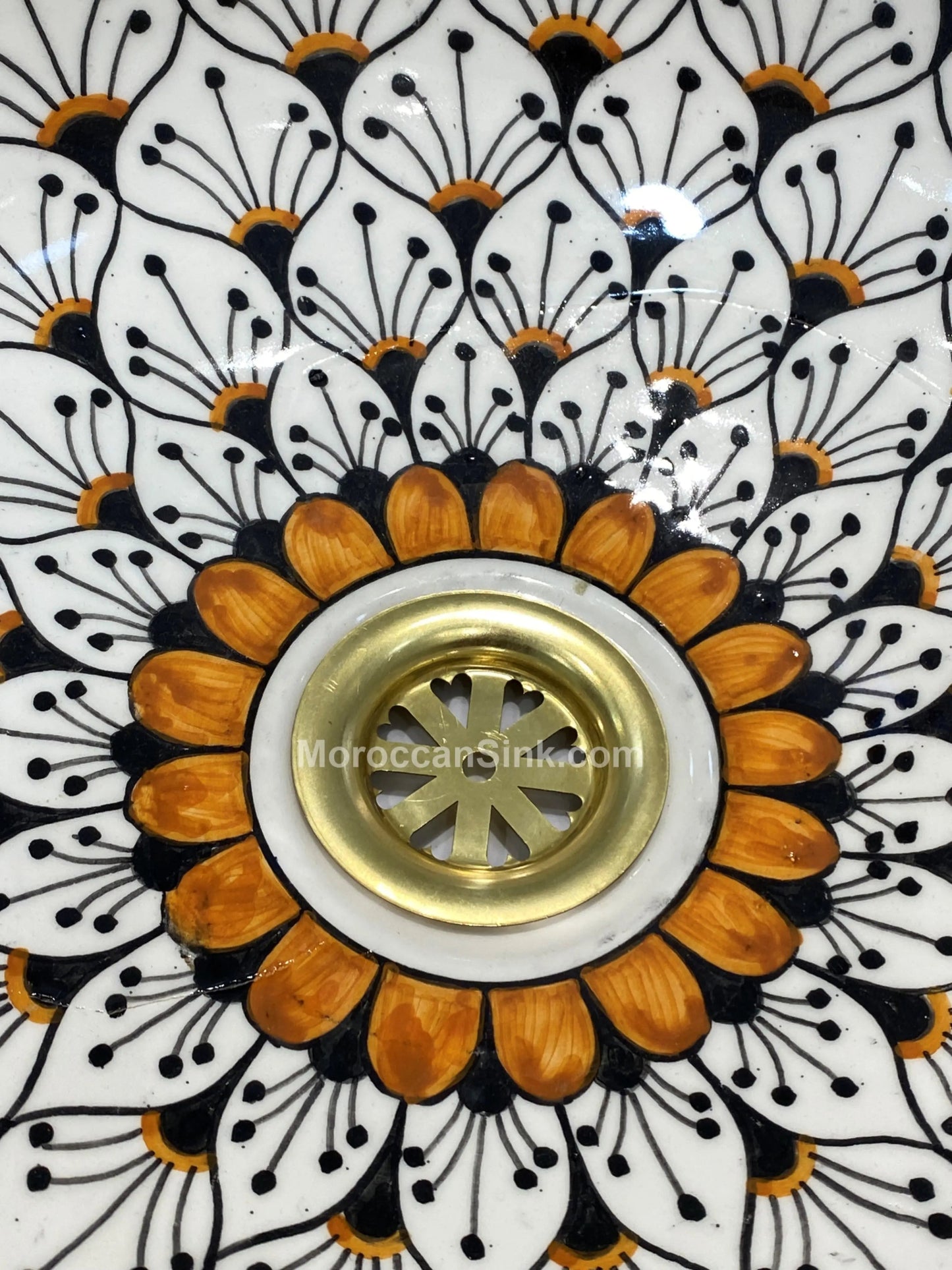 Moroccan BRASS Drain Waste For Moroccan Sink Model 4