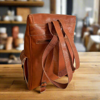 Izil Leather Buckle Backpack