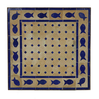 Mosaic Table 60x60 Fish-Blue