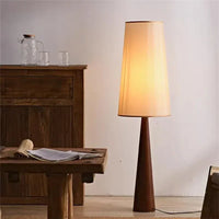 Wabi-Sabi Solid Wood Floor Lamp-Corner Standing Light for Living Room, Bedroom & Cafe Decor