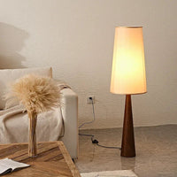 Wabi-Sabi Solid Wood Floor Lamp-Corner Standing Light for Living Room, Bedroom & Cafe Decor