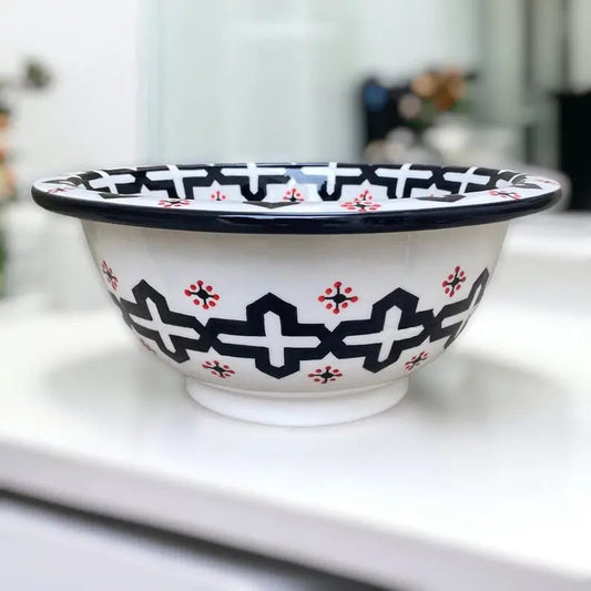 Hand Painted Bathroom Round Washbasin Kitchen Sink