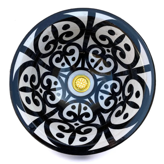 Round washbasin Hand Painted Kitchen Sink