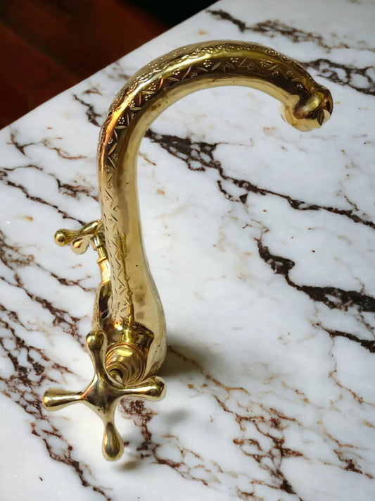 Moroccan Brass Faucet Handmade Engraved Design