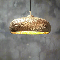 Hammered Brass Pendant Light
