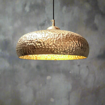 compare product Hammered Brass Pendant Light