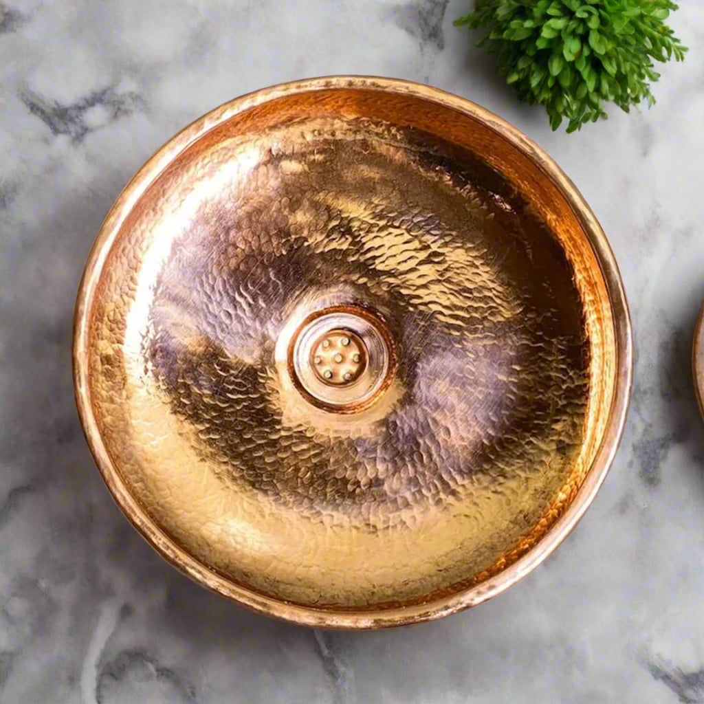 Green Patina Copper Bathroom Sink