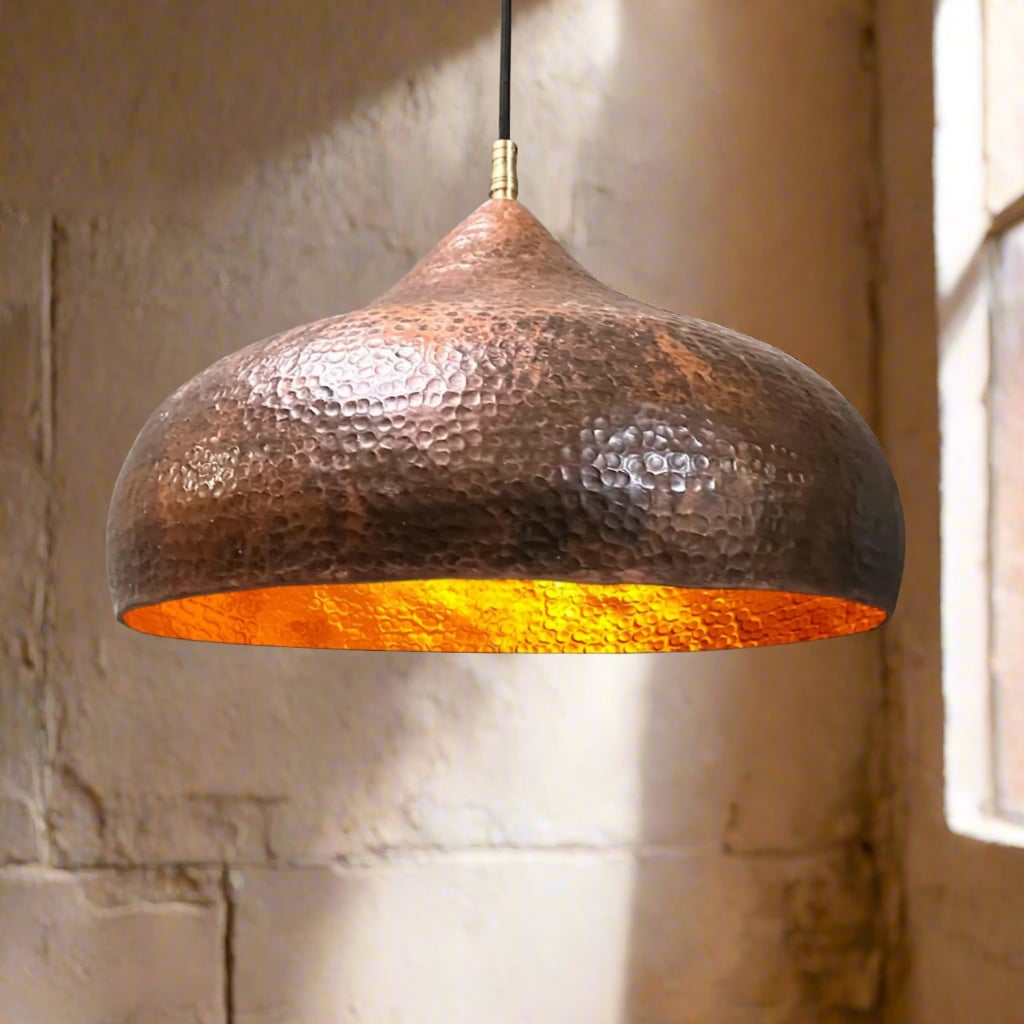 Copper Dome Pendant Light