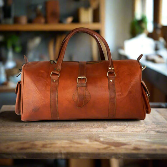 Tamurt Leather Travel Duffle Bag