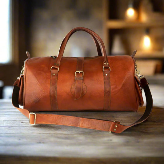 Tamurt Leather Travel Duffle Bag