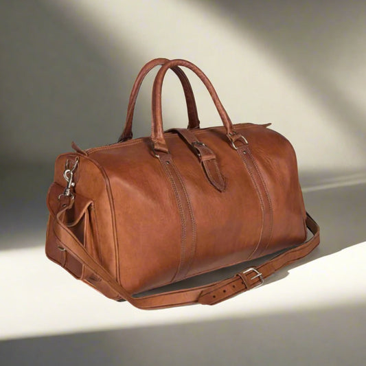 Ayda Leather Travel Duffle Bag