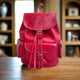 Afra Leather Buckle Backpack