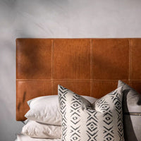 Hanging Leather Headboard - King - Custom Made