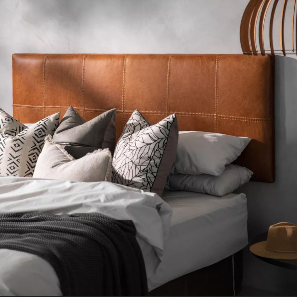 Hanging Leather Headboard - King - Custom Made