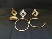 Set of 3 Brass Bathroom Accessories